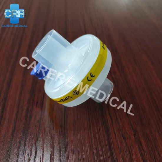 Medical Equipment Hospital Equipment Disposable BV Filter Bacteria Virus Filter PP Hmef Filter with Gas Sampling Line Ports for Adult Pediatric