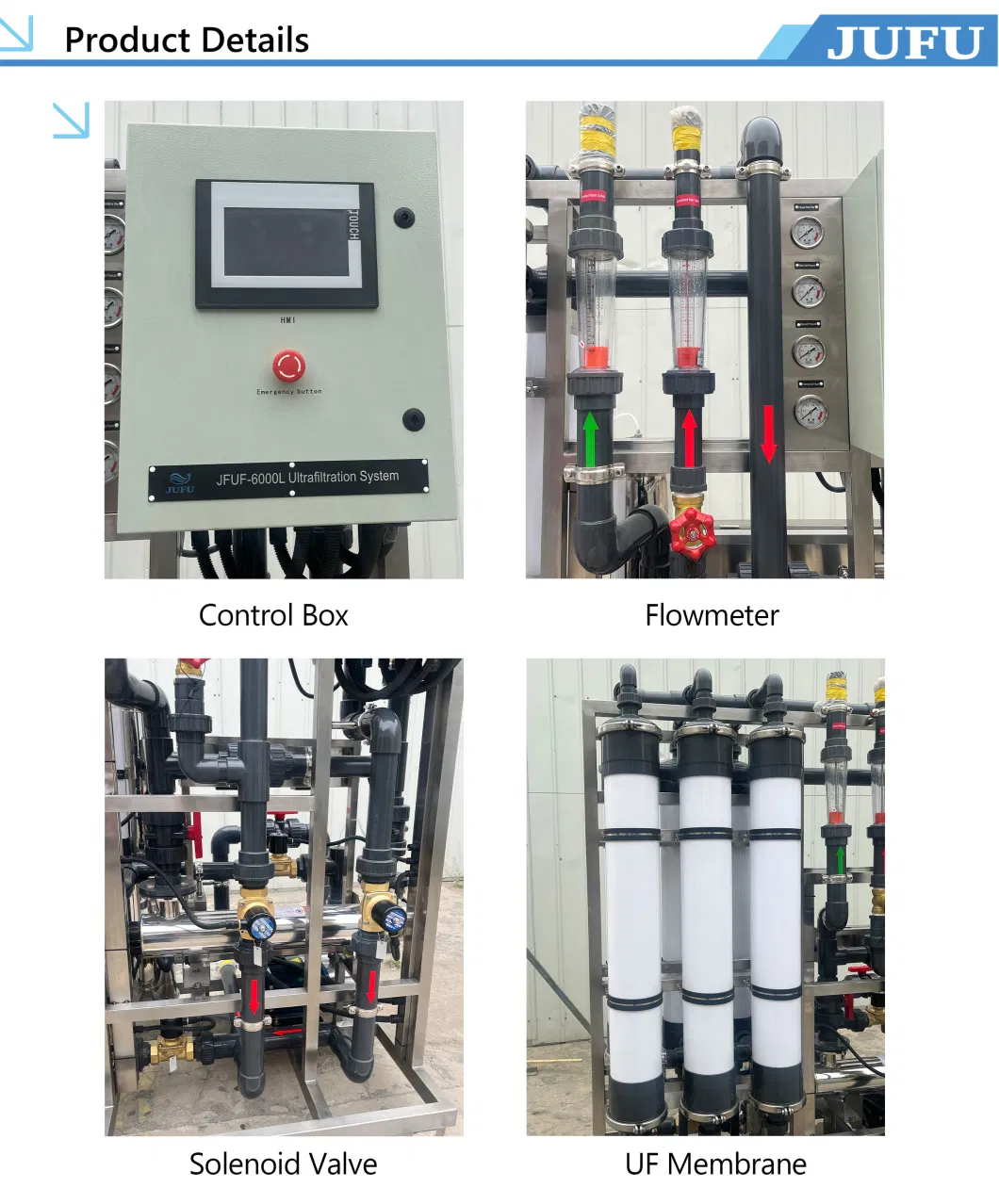 6000L/H Mineral Water Treatment Machine UF System Ultrafiltration Water Treatment Equipment