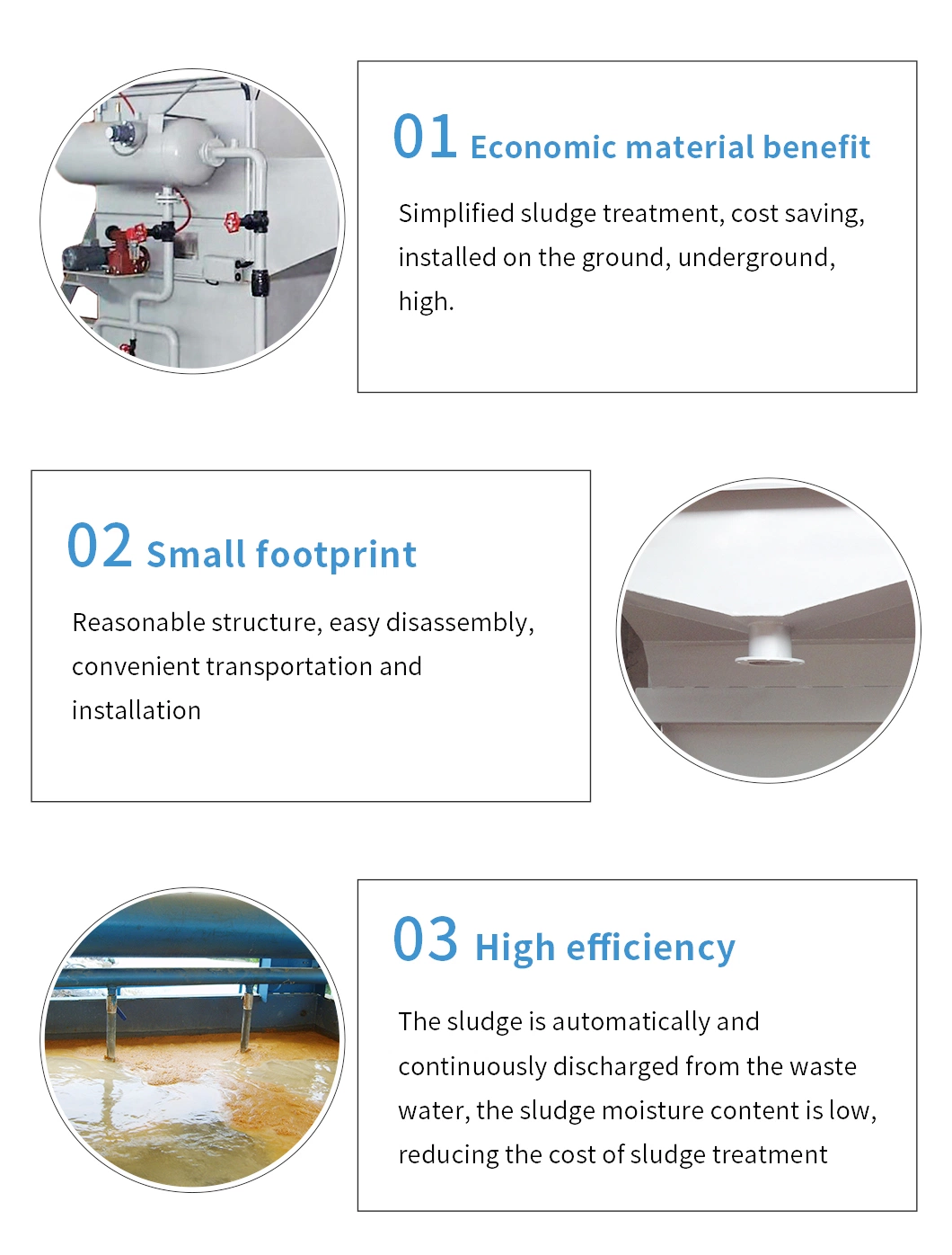 Solid Liquid Clarifier Chemical Reaction Device with Daf Tank Dissolved Air Flotation for Beer Factory Industry